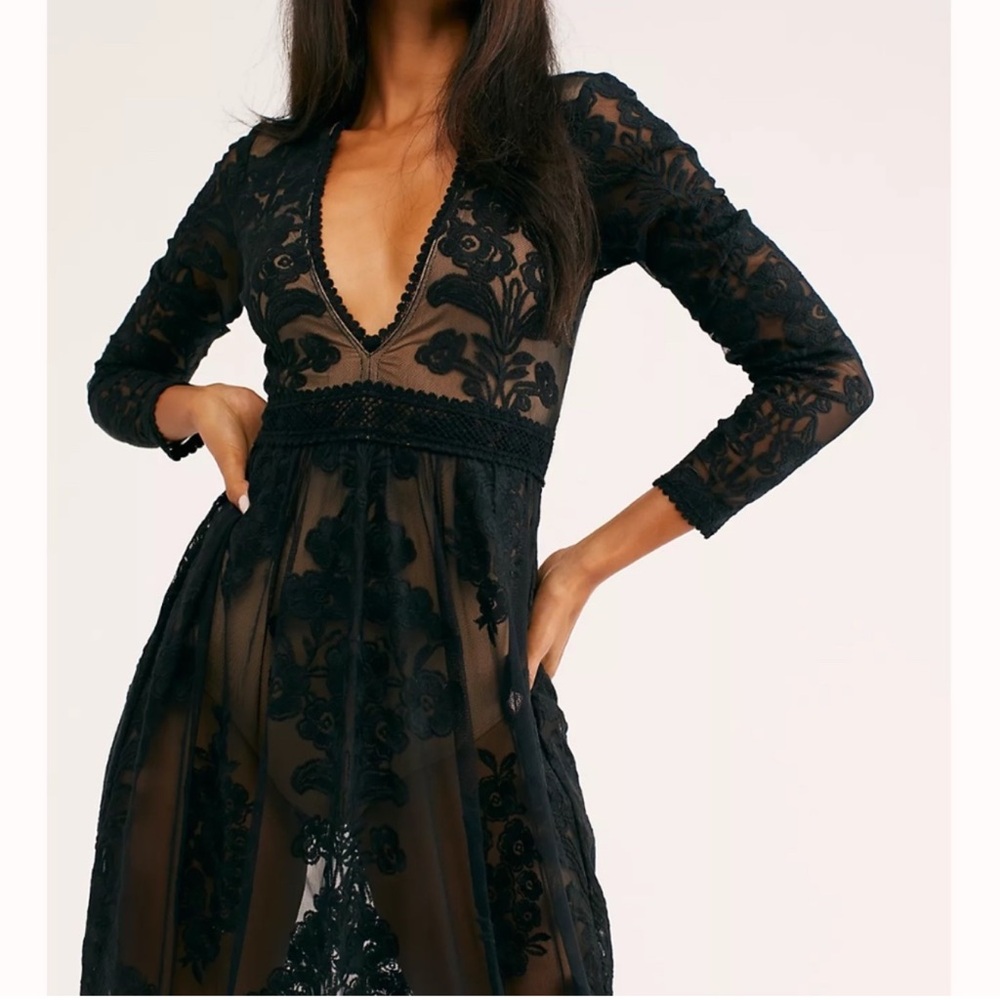 For Love & Lemons Temecula Maxi Dress Onyx